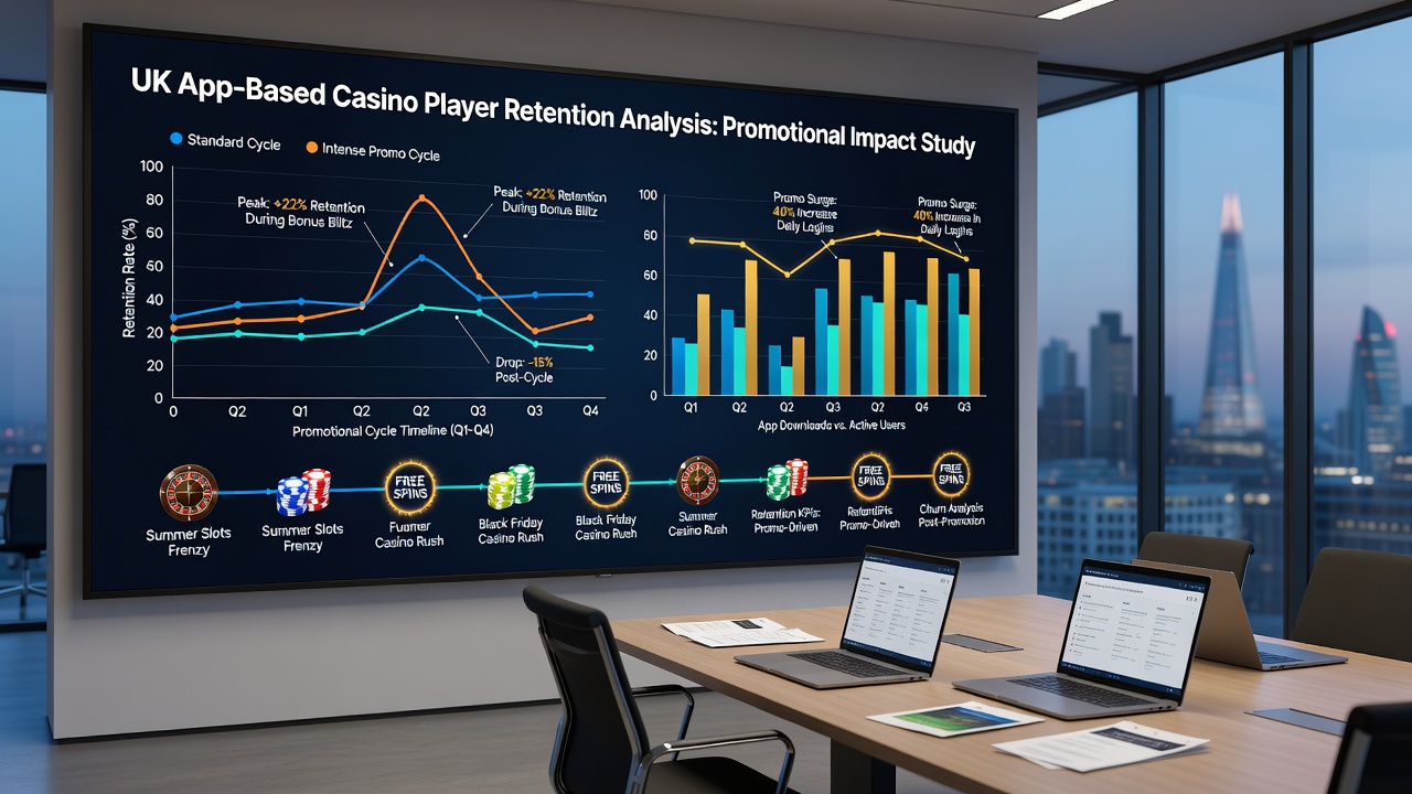 Mobile app interface displaying ongoing casino promotions and player engagement statistics
